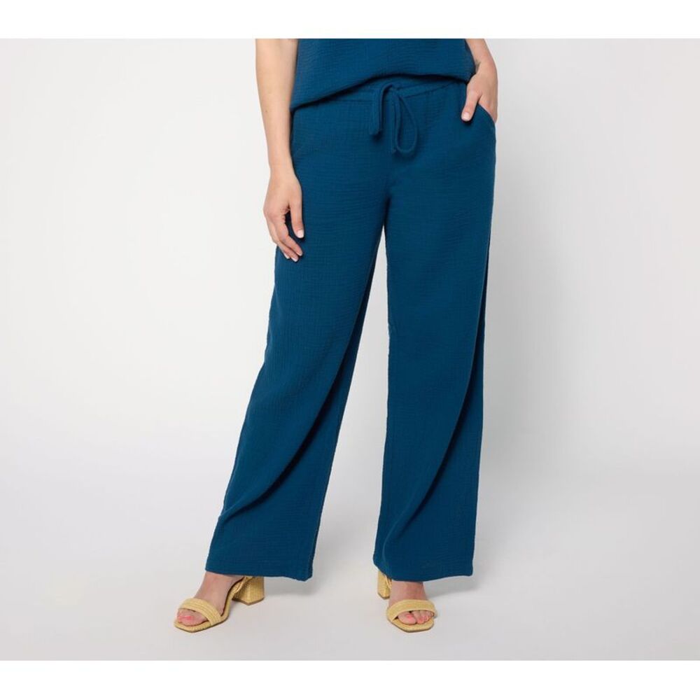 Peace Love World Women's Petite Pants PS Make Your Selection: Boheme Blue